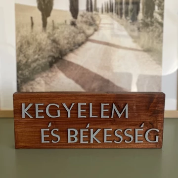 kegyelem és békesség fatábla