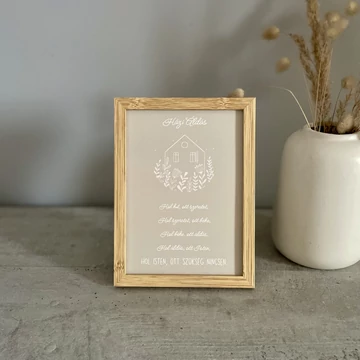 házi áldás print