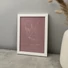 Kép 2/2 - Ezért a gyermekért imágkoztunk - rózsaszín színű igés print képkeretben